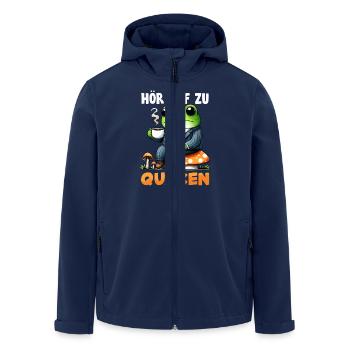 Faschings Kostüm HÖR AUF ZU QUAKEN Karneval - Recycelte Männer Softshell-Jacke von Stanley/Stella - Navy - Vorne - AI Model Male 185 light (185cm)