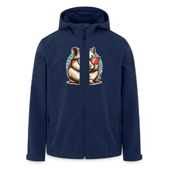 Hamster - Recycelte Männer Softshell-Jacke von Stanley/Stella - Navy - Vorne - AI Model Male 185 light (185cm)