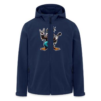 Ente Rock and Roll Gitarrist - Recycelte Männer Softshell-Jacke von Stanley/Stella - Navy - Vorne - AI Model Male 185 light (185cm)