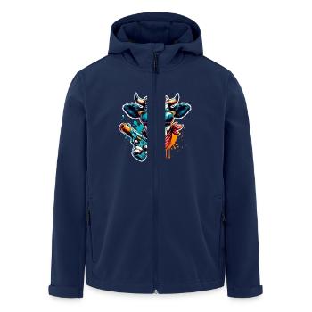 Cow Water Pistol - Men’s Recycled Softshell Jacket by Stanley/Stella - navy - Front - AI Model Male 185 light (185cm)