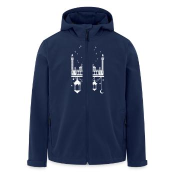 Mosque with crescent moon - Men’s Recycled Softshell Jacket by Stanley/Stella - navy - Front - AI Model Male 185 light (185cm)