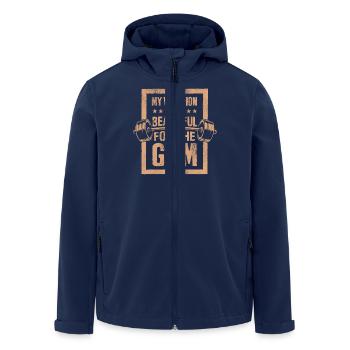 Holidays for the gym Fitness Motivation - Men’s Recycled Softshell Jacket by Stanley/Stella - navy - Front - AI Model Male 185 light (185cm)