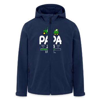Papa 2025 Traktor Werdender Papa - Recycelte Männer Softshell-Jacke von Stanley/Stella - Navy - Vorne - AI Model Male 185 light (185cm)