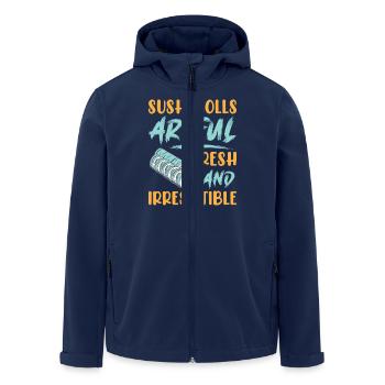 Sushi Japan Essen Sushi-Mahlzeit - Recycelte Männer Softshell-Jacke von Stanley/Stella - Navy - Vorne - AI Model Male 185 light (185cm)