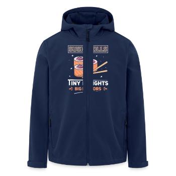 Sushi Japan Essen Sushi-Mahlzeit - Recycelte Männer Softshell-Jacke von Stanley/Stella - Navy - Vorne - AI Model Male 185 light (185cm)