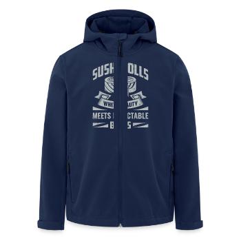 Sushi Japan Essen Sushi-Mahlzeit - Recycelte Männer Softshell-Jacke von Stanley/Stella - Navy - Vorne - AI Model Male 185 light (185cm)