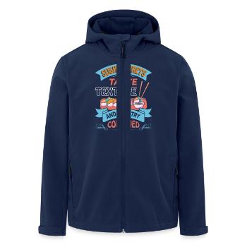Sushi Japan Essen Sushi-Mahlzeit - Recycelte Männer Softshell-Jacke von Stanley/Stella - Navy - Vorne - AI Model Male 185 light (185cm)
