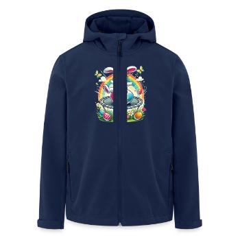Ostern Frohe Ostern Osterhase Osterei Frühling - Recycelte Männer Softshell-Jacke von Stanley/Stella - Navy - Vorne - AI Model Male 185 light (185cm)