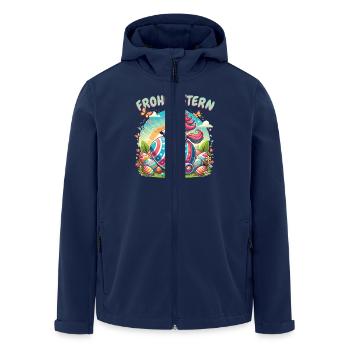 Ostern Frohe Ostern Osterhase Osterei Frühling - Recycelte Männer Softshell-Jacke von Stanley/Stella - Navy - Vorne - AI Model Male 185 light (185cm)