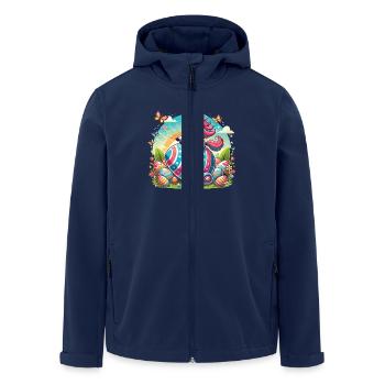 Ostern Frohe Ostern Osterhase Osterei Frühling - Recycelte Männer Softshell-Jacke von Stanley/Stella - Navy - Vorne - AI Model Male 185 light (185cm)
