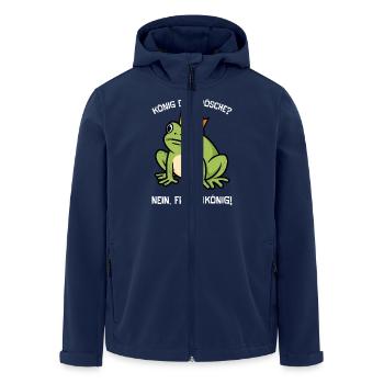 Karneval Kostüm Party KÖNIG DER FRÖSCHE NEIN! - Recycelte Männer Softshell-Jacke von Stanley/Stella - Navy - Vorne - AI Model Male 185 light (185cm)