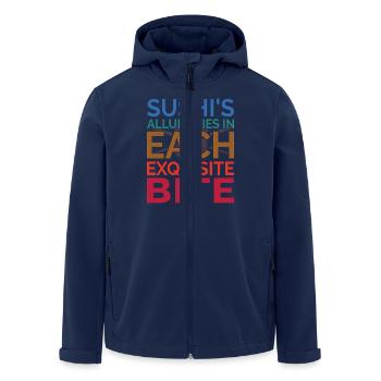 Sushi Japan Essen Sushi-Mahlzeit - Recycelte Männer Softshell-Jacke von Stanley/Stella - Navy - Vorne - AI Model Male 185 light (185cm)