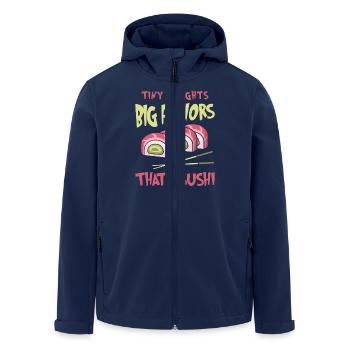 Sushi Japan Essen Sushi-Mahlzeit - Recycelte Männer Softshell-Jacke von Stanley/Stella - Navy - Vorne - AI Model Male 185 light (185cm)