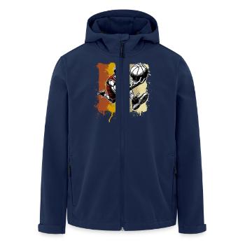 Basket-ball Joueurs de basket-ball - Veste softshell homme en polyester recyclé Stanley/Stella - marine - Devant - AI Model Male 185 light (185cm)