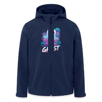 Ghost Geist für einen Geist und Gespenster Fan - Recycelte Männer Softshell-Jacke von Stanley/Stella - Navy - Vorne - AI Model Male 185 light (185cm)