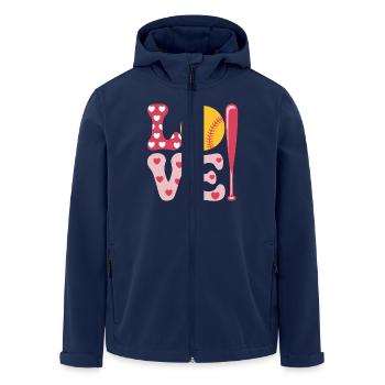 Softball Softballspieler Süßes Softball Geschenk - Recycelte Männer Softshell-Jacke von Stanley/Stella - Navy - Vorne - AI Model Male 185 light (185cm)