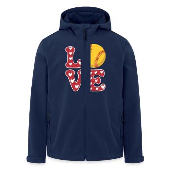 Softball Softballspieler Süßes Softball Geschenk - Recycelte Männer Softshell-Jacke von Stanley/Stella - Navy - Vorne - AI Model Male 185 light (185cm)
