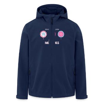 Vintage Floral Candy - Men’s Recycled Softshell Jacket by Stanley/Stella - navy - Front - AI Model Male 185 light (185cm)