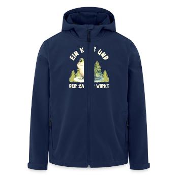 Froschkostüm EIN KUSS UND DER ZAUBER WIRKT Lustig - Recycelte Männer Softshell-Jacke von Stanley/Stella - Navy - Vorne - AI Model Male 185 light (185cm)