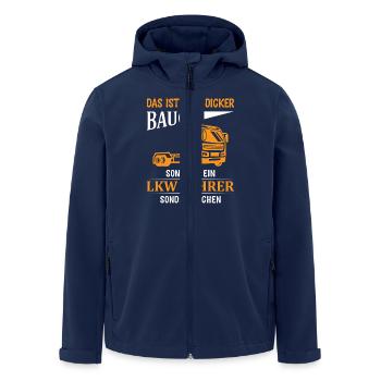 Lkw Fahrer Kraftfahrer LKW-Fahrer - Recycelte Männer Softshell-Jacke von Stanley/Stella - Navy - Vorne - AI Model Male 185 light (185cm)