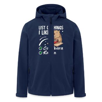 Capybara und Ramen – Perfekte Kombination - Recycelte Männer Softshell-Jacke von Stanley/Stella - Navy - Vorne - AI Model Male 185 light (185cm)