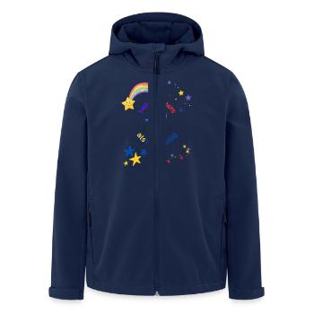 Lieber anders - Recycelte Männer Softshell-Jacke von Stanley/Stella - Navy - Vorne - AI Model Male 185 light (185cm)