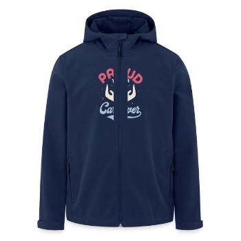 Proud To Be A Caregiver Carer Caregiving - Men’s Recycled Softshell Jacket by Stanley/Stella - navy - Front - AI Model Male 185 light (185cm)