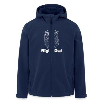 Night Owl - Men’s Recycled Softshell Jacket by Stanley/Stella - navy - Front - AI Model Male 185 light (185cm)