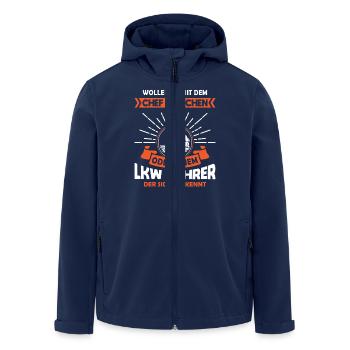 Lkw Fahrer Kraftfahrer LKW-Fahrer - Recycelte Männer Softshell-Jacke von Stanley/Stella - Navy - Vorne - AI Model Male 185 light (185cm)