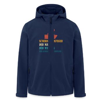 Schornsteinfeger Herren - Recycelte Männer Softshell-Jacke von Stanley/Stella - Navy - Vorne - AI Model Male 185 light (185cm)
