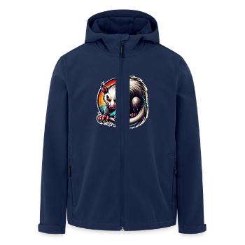 Opossum - Recycelte Männer Softshell-Jacke von Stanley/Stella - Navy - Vorne - AI Model Male 185 light (185cm)