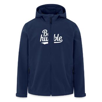 Be humble and show kindness and - Men’s Recycled Softshell Jacket by Stanley/Stella - navy - Front - AI Model Male 185 light (185cm)