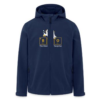 Boo Chemistry Mind Periodic Table - Men’s Recycled Softshell Jacket by Stanley/Stella - navy - Front - AI Model Male 185 light (185cm)