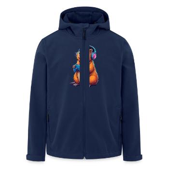 Capybara Gaming Adventure for Gamer Fans - Men’s Recycled Softshell Jacket by Stanley/Stella - navy - Front - AI Model Male 185 light (185cm)
