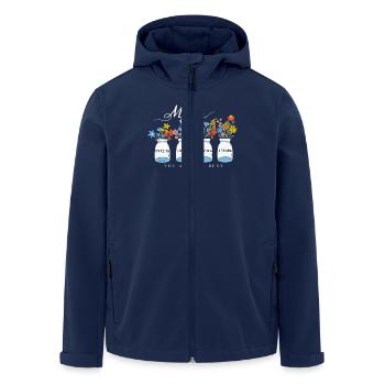 Mom Amazing Loving Caring Strong Floral Design - Recycelte Männer Softshell-Jacke von Stanley/Stella - Navy - Vorne - AI Model Male 185 light (185cm)