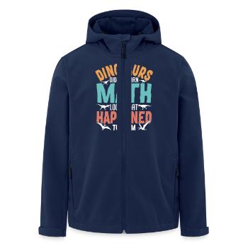 Conception de dinosaure mathématique amusante pour l’enseignant - Veste softshell homme en polyester recyclé Stanley/Stella - marine - Devant - AI Model Male 185 light (185cm)