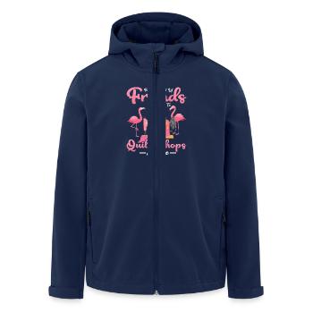 Friends Don't Let Friends Quilting Quilter - Recycelte Männer Softshell-Jacke von Stanley/Stella - Navy - Vorne - AI Model Male 185 light (185cm)