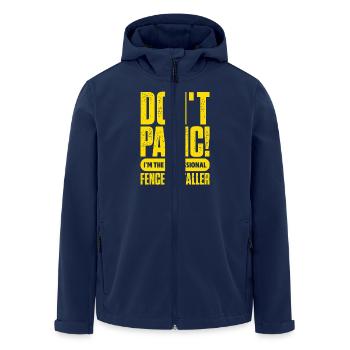 Ne paniquez pas, je suis l’installateur professionnel de clôtures - Veste softshell homme en polyester recyclé Stanley/Stella - marine - Devant - AI Model Male 185 light (185cm)
