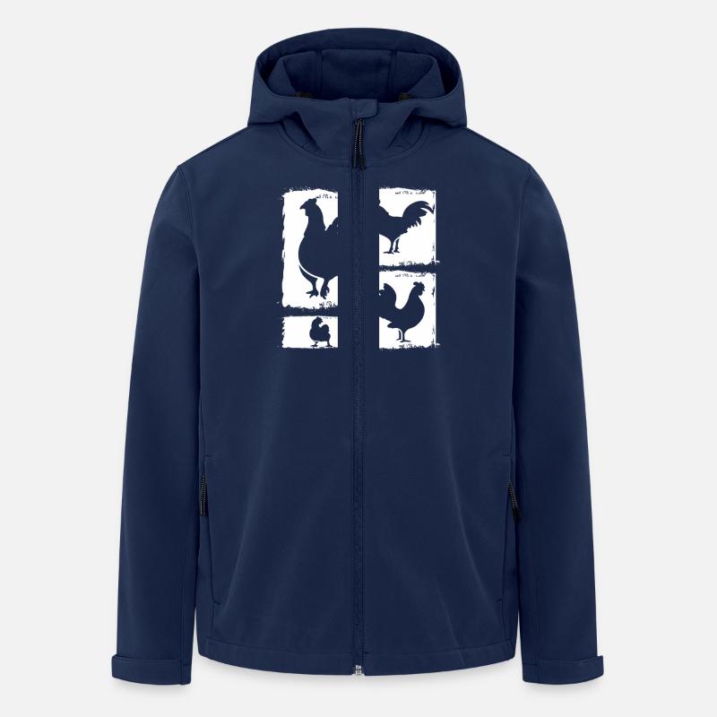Chicken Rooster - Men’s Recycled Softshell Jacket by Stanley/Stella - navy