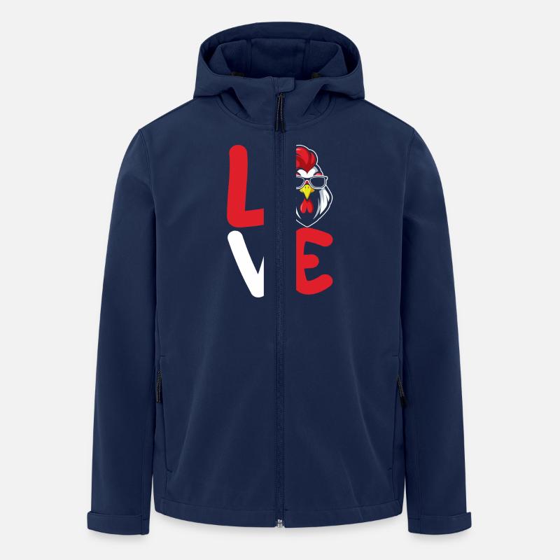 Hühner Hahn - Recycelte Männer Softshell-Jacke von Stanley/Stella - Navy
