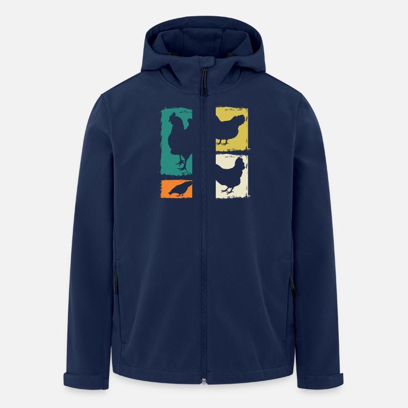 Chickens Hen - Men’s Recycled Softshell Jacket by Stanley/Stella - navy