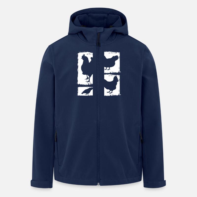 Chickens Hen - Men’s Recycled Softshell Jacket by Stanley/Stella - navy