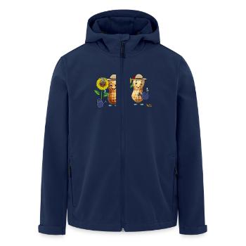 Peanut Gardener Gardening Flowers Peanuts - Men’s Recycled Softshell Jacket by Stanley/Stella - navy - Front - AI Model Male 185 light (185cm)