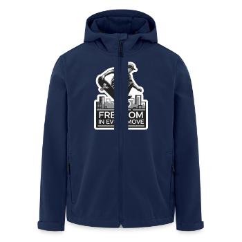 SKATEBOARD - Recycelte Männer Softshell-Jacke von Stanley/Stella - Navy - Vorne - AI Model Male 185 light (185cm)