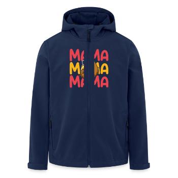 Henne Mama Mutter Hühner - Recycelte Männer Softshell-Jacke von Stanley/Stella - Navy - Vorne - AI Model Male 185 light (185cm)