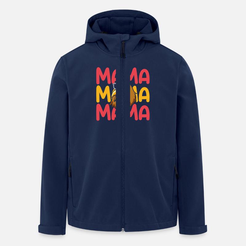 Henne Mama Mutter Hühner - Recycelte Männer Softshell-Jacke von Stanley/Stella - Navy