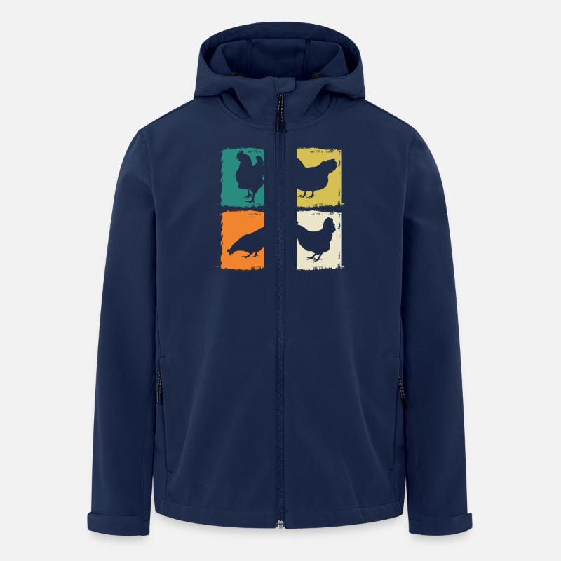 Poules Poule - Veste softshell homme en polyester recyclé Stanley/Stella - marine