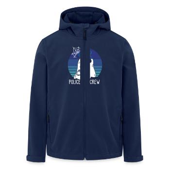 Polizei Boo Crew Geister Polizei - Recycelte Männer Softshell-Jacke von Stanley/Stella - Navy - Vorne - AI Model Male 185 light (185cm)