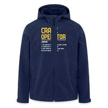 Crane operator definition - Men’s Recycled Softshell Jacket by Stanley/Stella - navy - Front - AI Model Male 185 light (185cm)