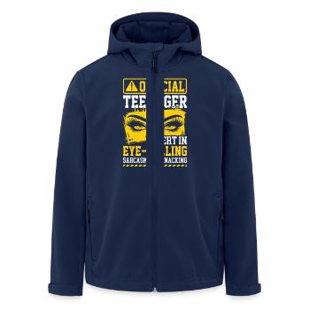 Drôle d’adolescent Roulement d’yeux Design - Veste softshell homme en polyester recyclé Stanley/Stella - marine - Devant - AI Model Male 185 light (185cm)